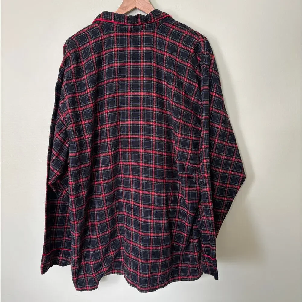 Polo Ralph Lauren Vintage Plaid Night Shirt Top L/XL, Flannel